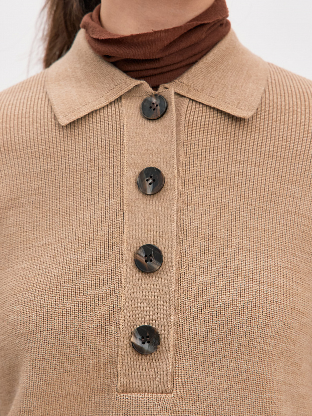 Крафт джемпер трикотажный (бежевый меланж, 44-46)