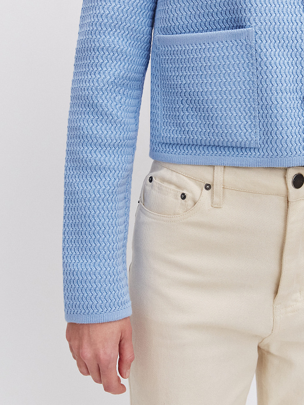 Селена жакет трикотажный (голубой, 46)