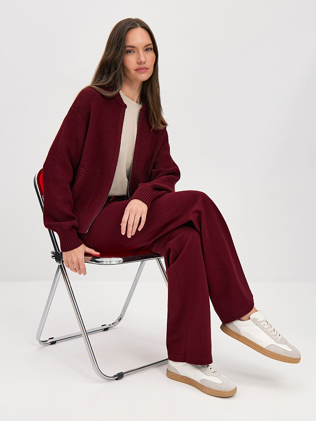 Джемми брюки трикотажные (бордо, 44-46/164-170)