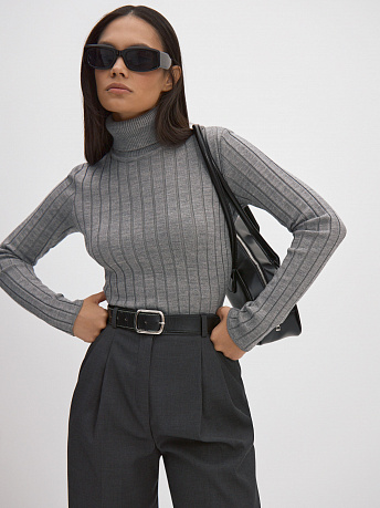 Водолазка из шерсти мериноса и вискозы Веста