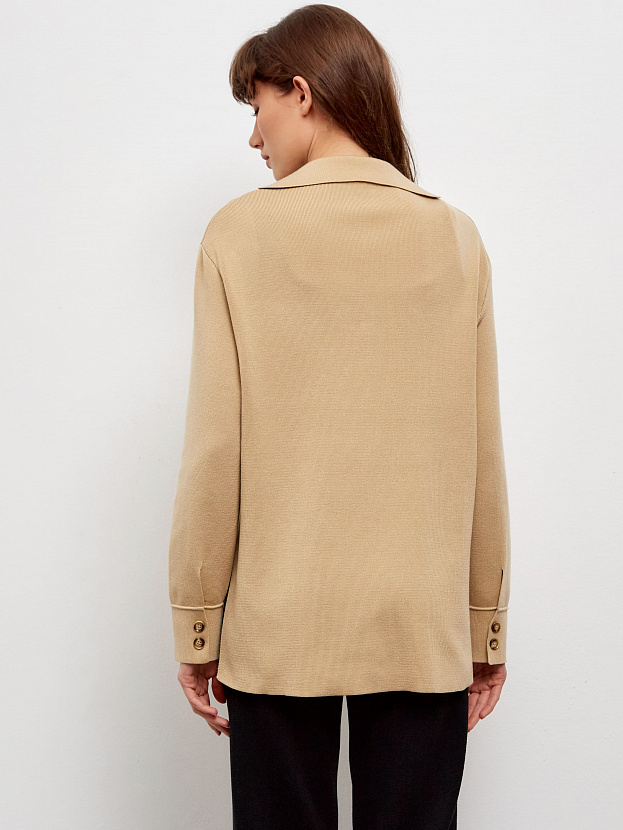 Тира кардиган трикотажный (светло-бежевый, 44-46)