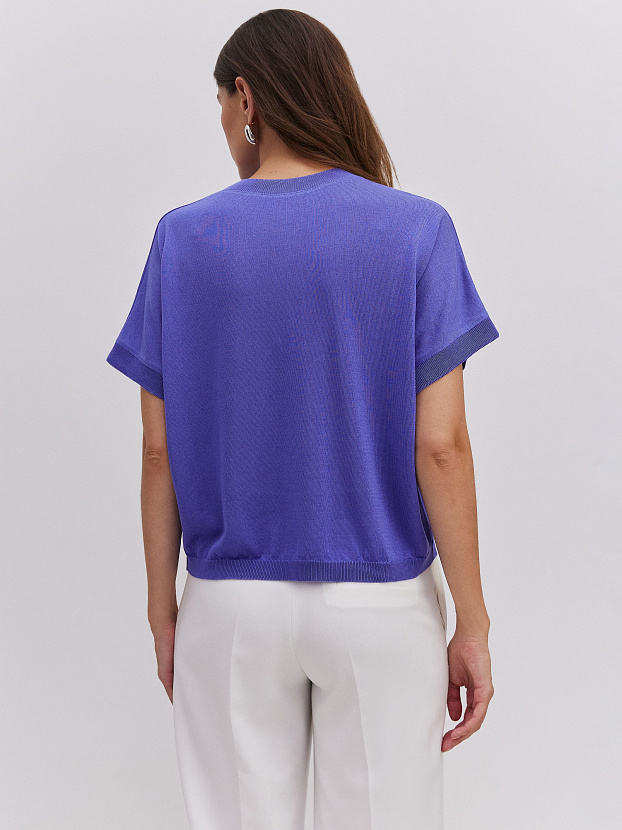 Мика джемпер (футболка) трикотажный (фиолетовый, One size (44-52))