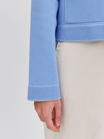 Жакет из хлопка и вискозы укороченный Ницца