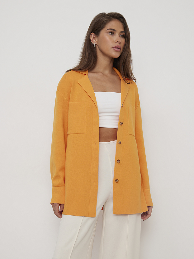 Тира кардиган трикотажный (оранжевый, 44-46)