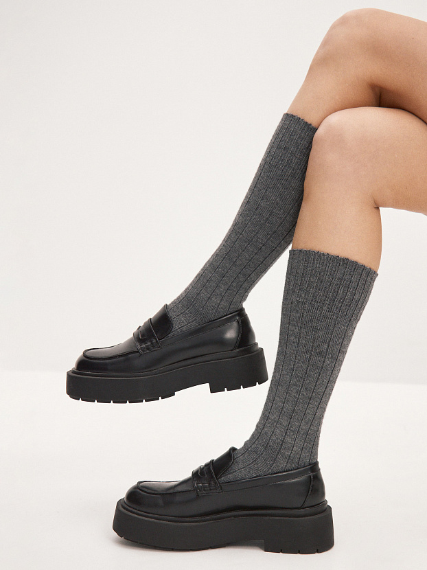 Гольфы трикотажные Степ (т.серый меланж, 36-40)