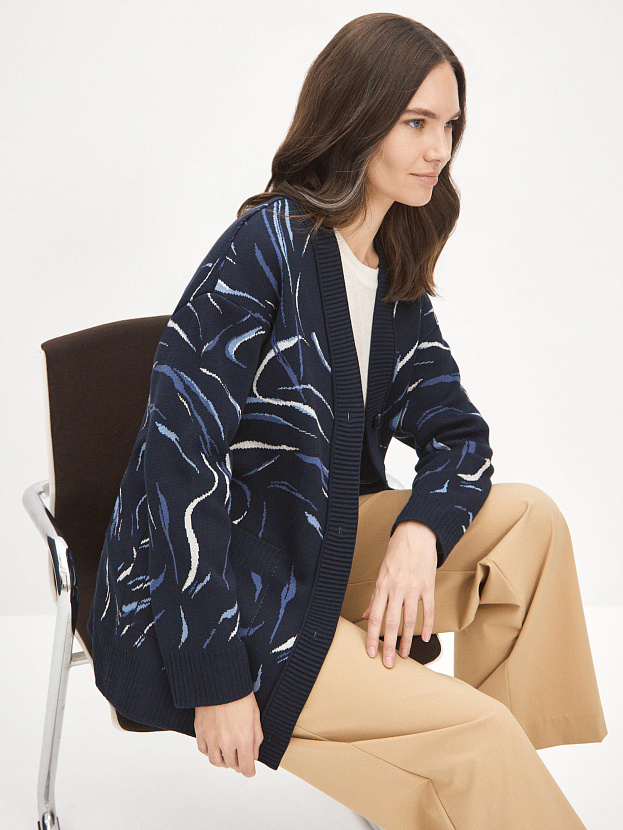 Гарда кардиган трикотажный (темно-синий, 44-46)