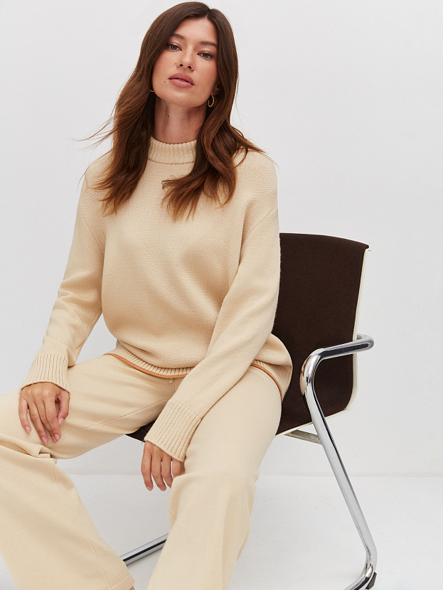 Джемми брюки трикотажные (кремовый, 44-46/164-170)