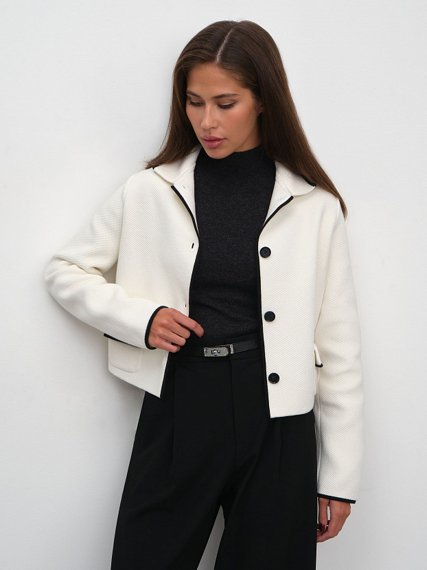 Элира жакет трикотажный (молочный, 44-46)