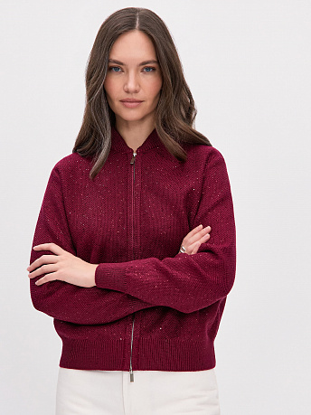 Бомбер из хлопка с пайетками Рио