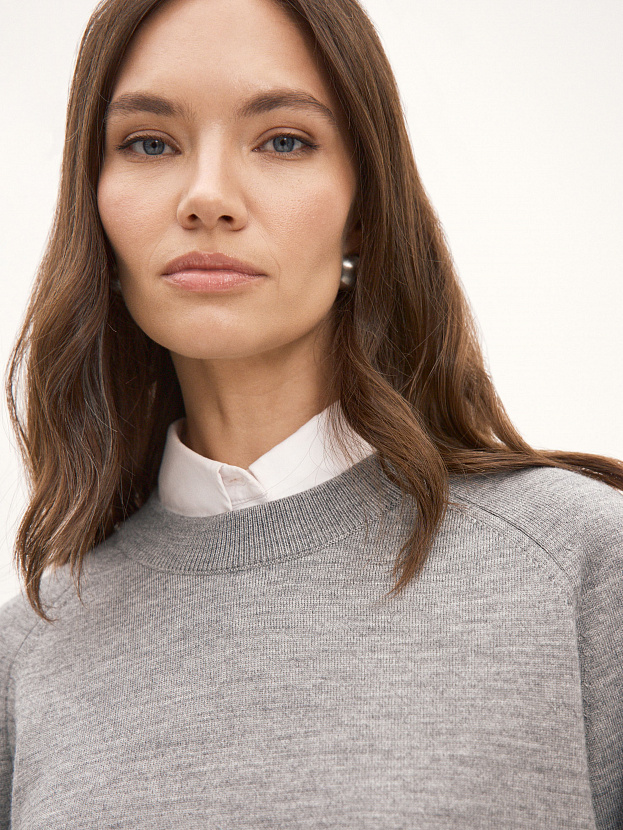 Сеул джемпер трикотажный (серый меланж, 44-46)