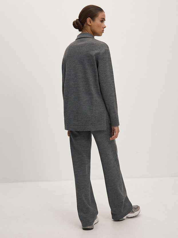 Джемми костюм ( рубашка+брюки ) трикотажный (серый меланж, 44-46/170-175)