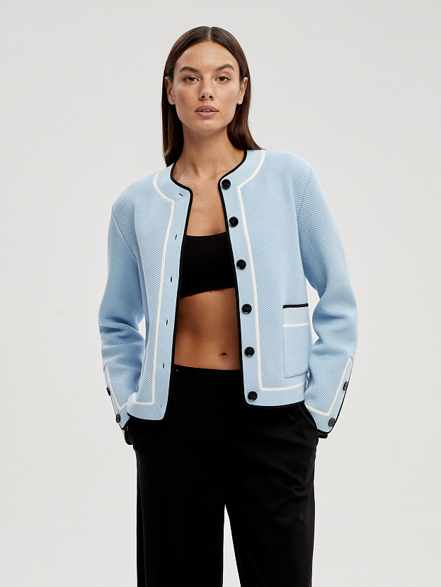 Майя жакет трикотажный (св.голубой, 46-48)