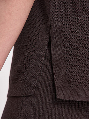 Кардиган из хлопка и вискозы с коротким рукавом Эллада