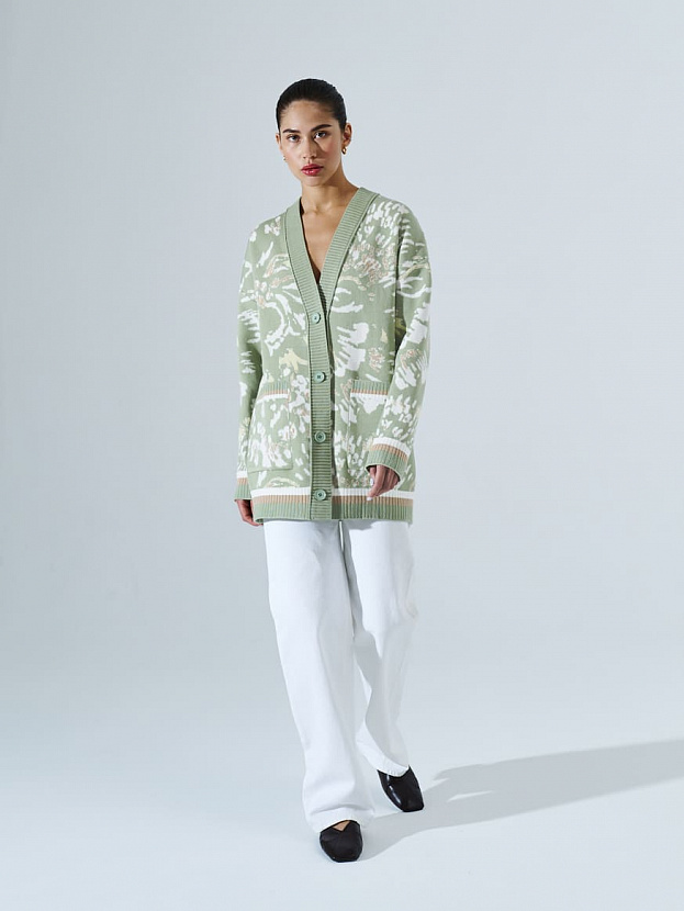 Гарда кардиган трикотажный (оливковый, 44-46)