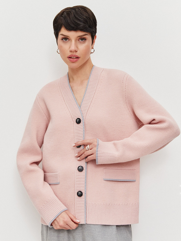 Амега кардиган трикотажный (св.розовый, 44-46)
