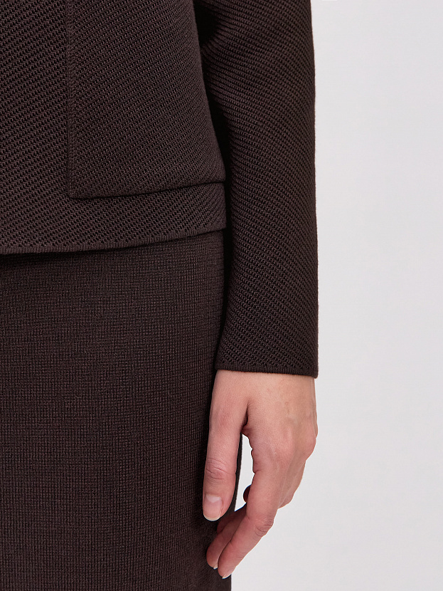 Милена жакет трикотажный (темно-коричневый, 44-46)