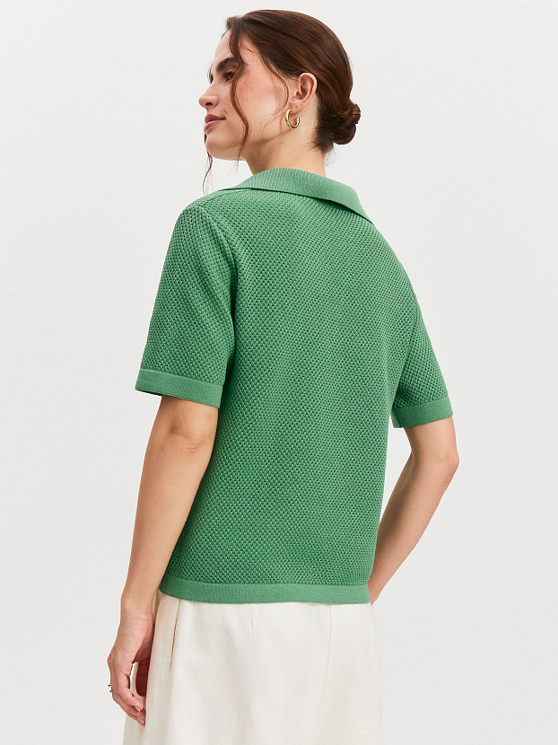 Нолан джемпер (поло) трикотажный (зеленый, 44-46)