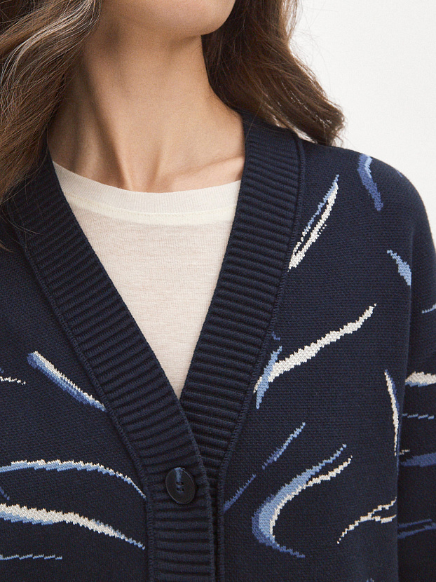 Гарда кардиган трикотажный (темно-синий, 44-46)