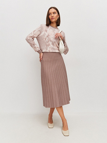 Плиссированная юбка из шерсти с вискозой Тахо