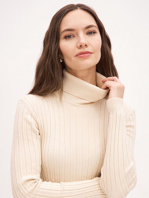 Китон водолазка трикотажная (кремовый, 44-46)