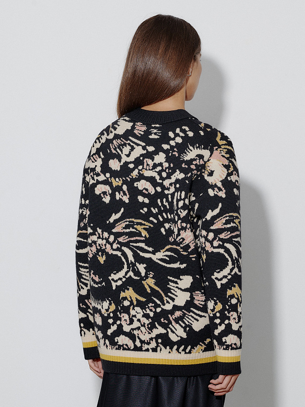 Горизонт кардиган трикотажный (черный, 44-46)