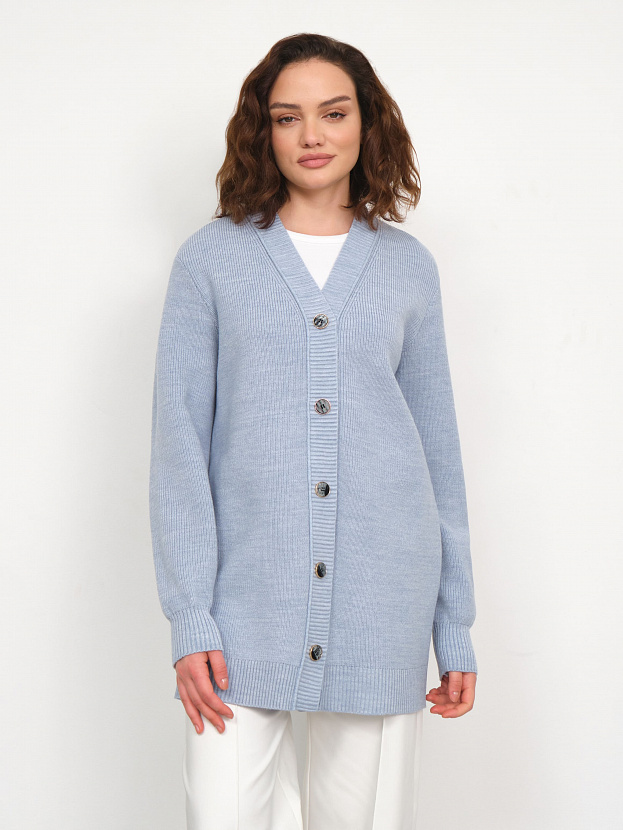 Блюз кардиган трикотажный (св.голубой, 44-46)