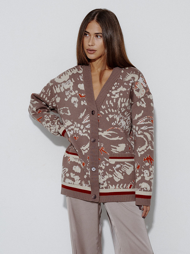 Горизонт кардиган трикотажный (какао, 44-46)