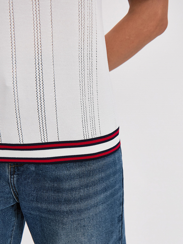 Данте джемпер (футболка) трикотажный (белый/синий, 44-46)