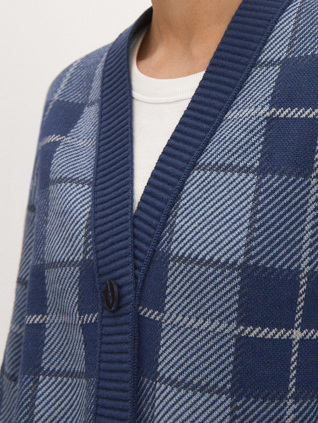 Горизонт кардиган трикотажный (темно-синий, 44-46)