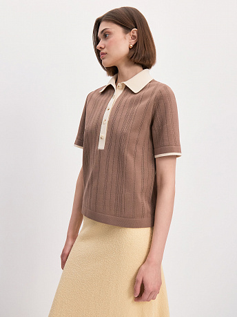 Футболка-поло из вискозы Либерти