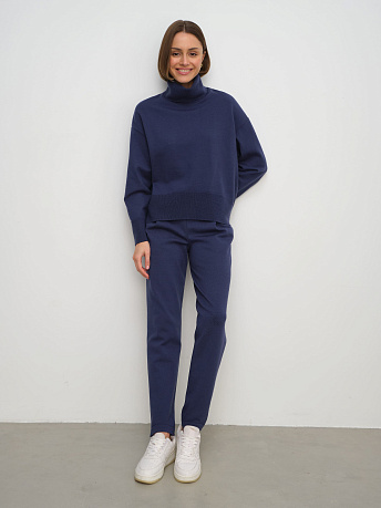 Брюки багги с шерстью мериноса с карманами Вест