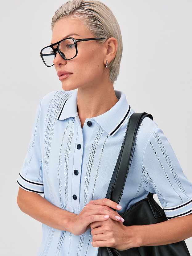 Данте джемпер (футболка) трикотажный (голубой/синий, 44-46)