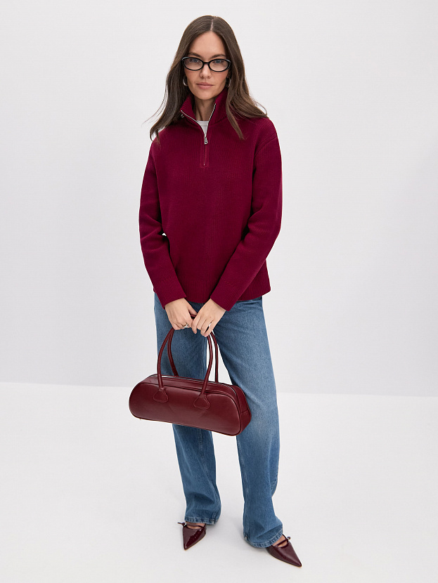 Авилон джемпер трикотажный (вишневый, 44-46)