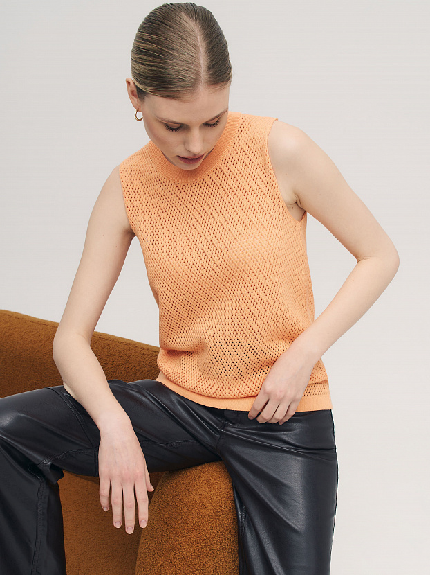 Мусс майка трикотажная (абрикосовый, 44-46)