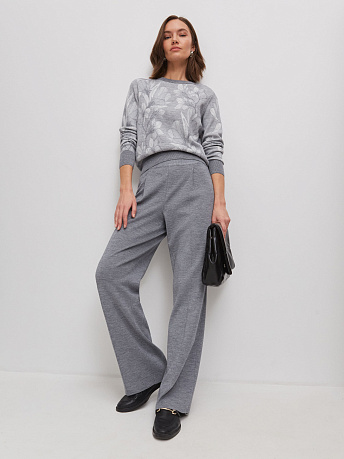 Брюки из шерсти мериноса с защипами Арно