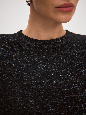 Джемпер из шерсти мериноса с вискозой и люрексом Ингрит