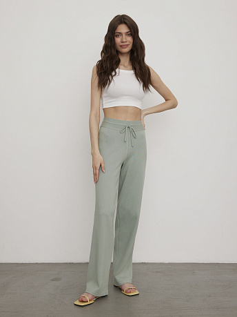 Брюки с хлопком Палаццо