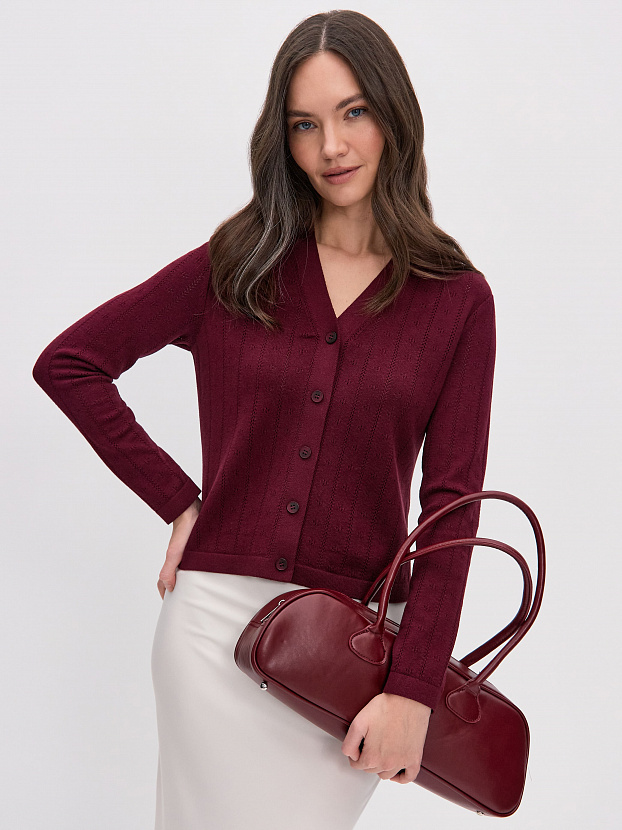 Джеси кардиган трикотажный (бордо, 46)
