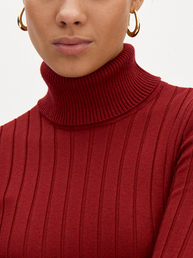 Веста водолазка трикотажная (вишневый, 44-46)