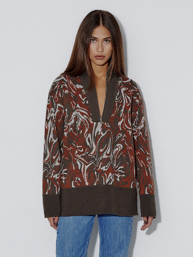 Грация джемпер трикотажный (кофейный, 44-46)