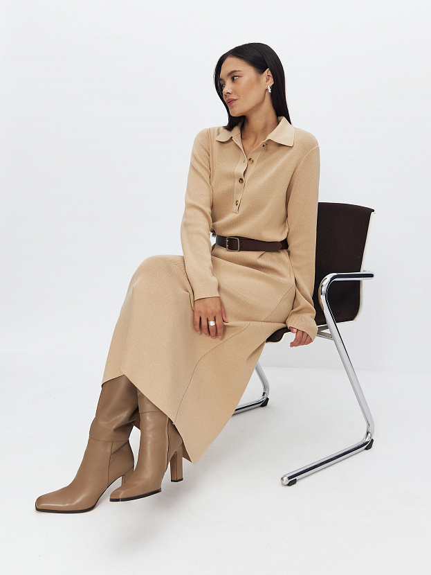 Сатори платье трикотажное (песочный, 44-46)