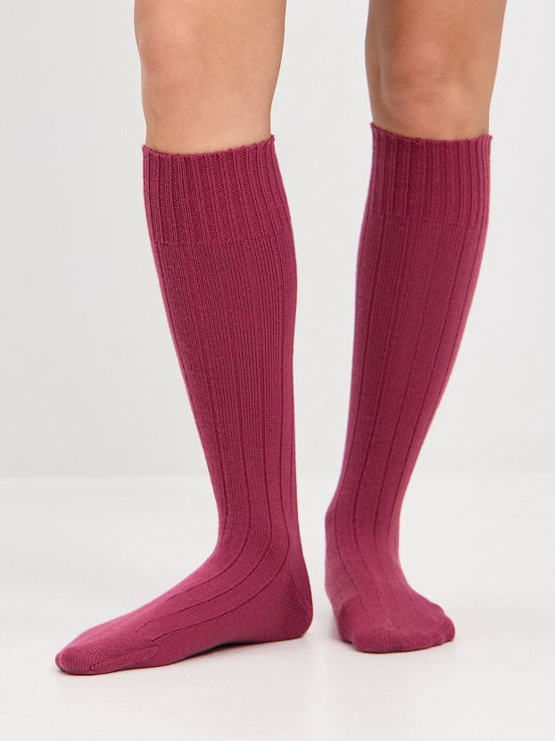 Гольфы трикотажные Степ (брусника, 36-40)