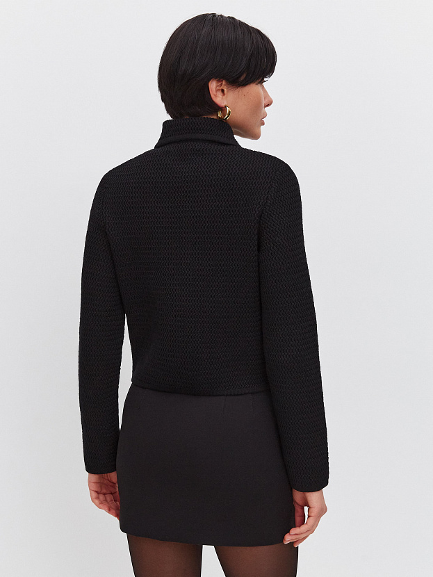 Селена жакет трикотажный (черный, 46)