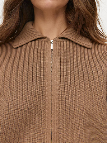 Бомбер из хлопка с отложным воротником Гранд