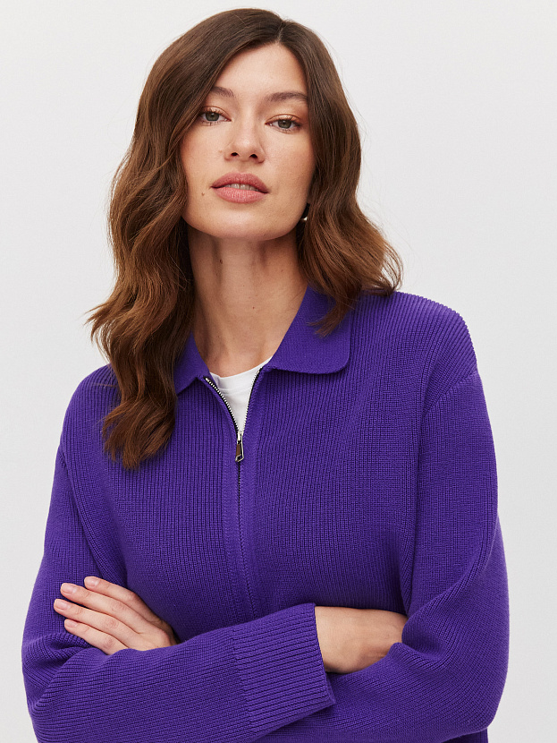 Лира кардиган трикотажный (глубокий фиолетовый, 44-46)
