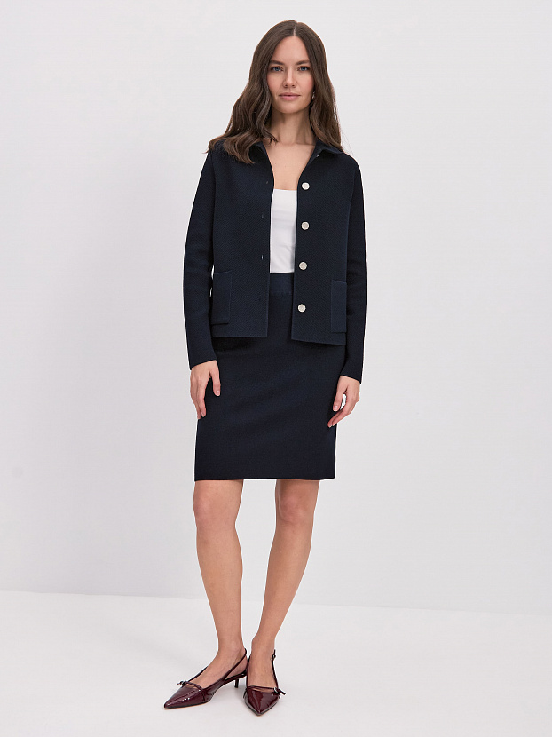 Кейт юбка трикотажная (темно-синий, 46)