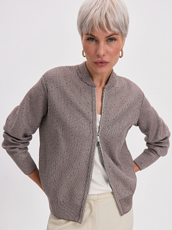 Бомбер из хлопка с пайетками Рио