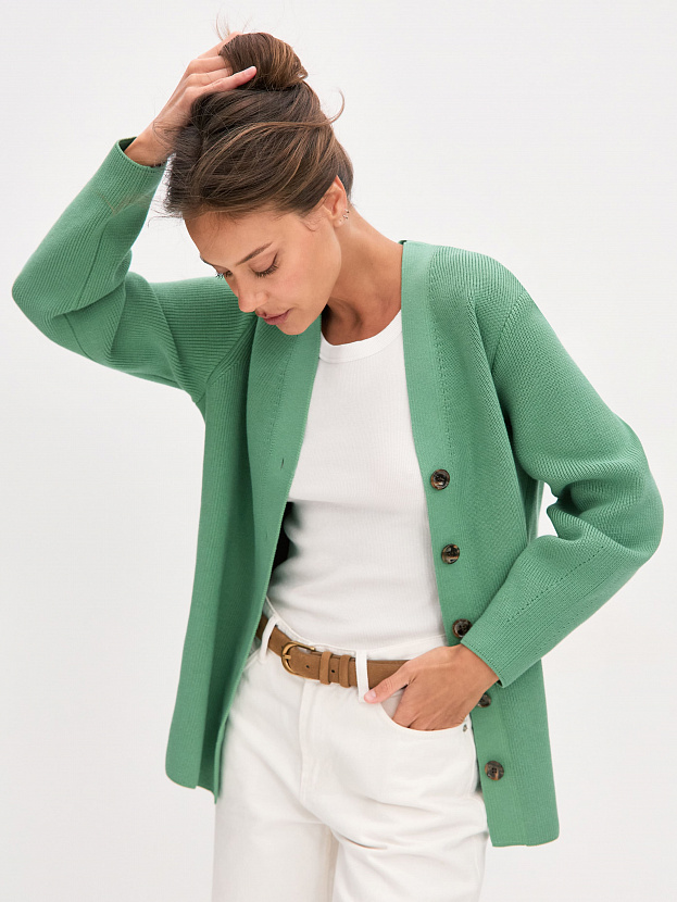 Родос кардиган трикотажный (зеленый, 44-46)