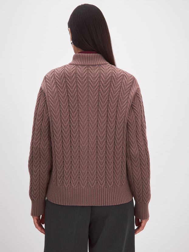 Веллес джемпер (бомбер) трикотажный (коричневый, 44-46)