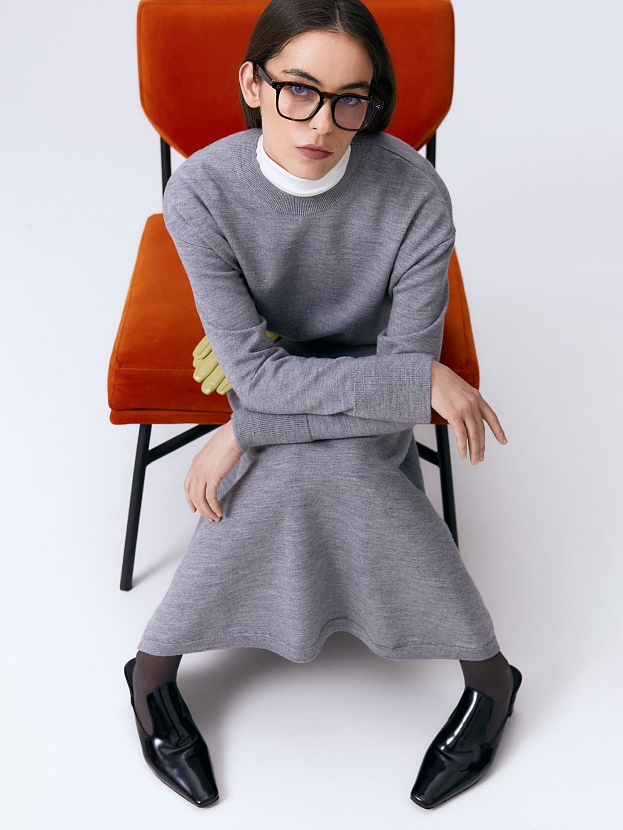 Дания джемпер трикотажный (серый меланж, 44-46)